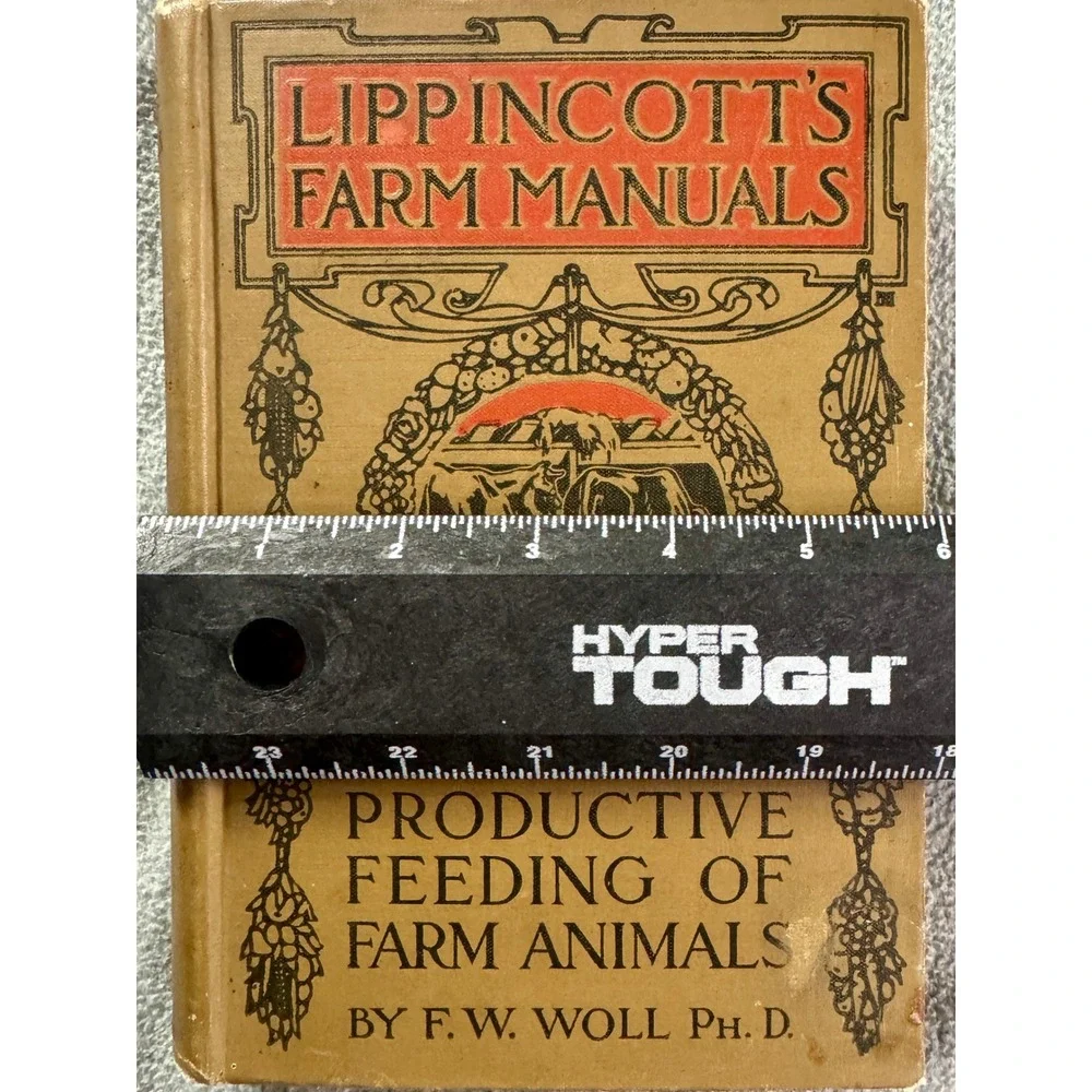 Antique Productive Feeding of Farm Animals Lippincott's Farm Manuals F.W.‎ Woll